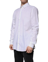 Dolce & Gabbana White Cotton Long Sleeve MARTINI Dress Shirt