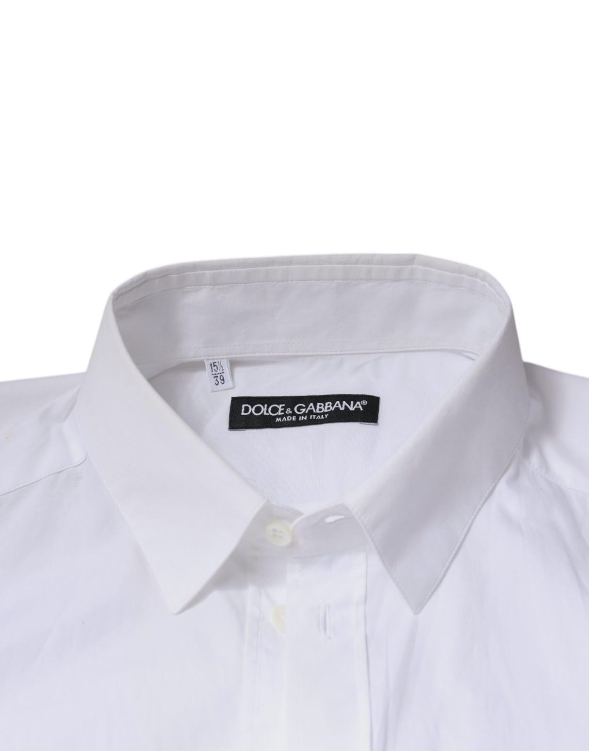 Dolce & Gabbana White Cotton Long Sleeve Formal Dress Shirt