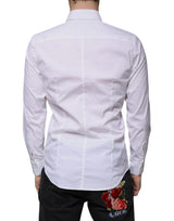 Dolce & Gabbana White Cotton Blend Men MARTINI Dress Shirt