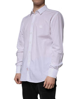 Dolce & Gabbana White Cotton Slim Fit MARTINI Dress Shirt