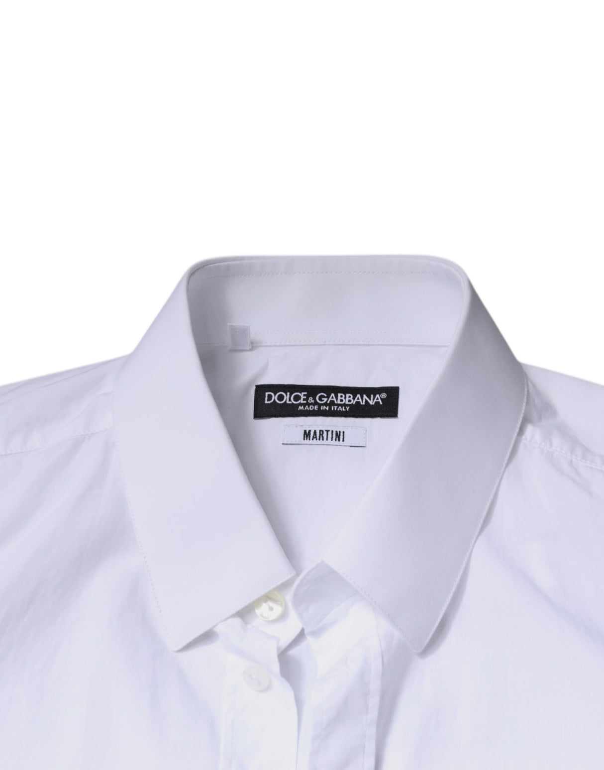 Dolce & Gabbana White Cotton Slim Fit MARTINI Men Dress Shirt