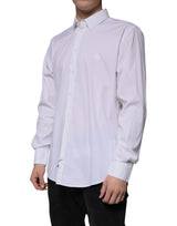 Dolce & Gabbana White Cotton Blend Men MARTINI Dress Shirt