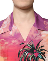 Dolce & Gabbana Multicolor Tropical Button Down Casual Shirt