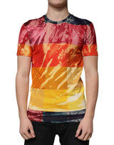 Dolce & Gabbana Multicolor Tie Dye Cotton Round Neck T-shirt