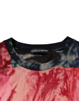 Dolce & Gabbana Multicolor Tie Dye Cotton Round Neck T-shirt