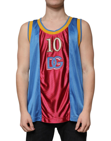 Dolce & Gabbana Multicolor Jersey Tank Sleeveless T-shirt