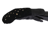 Dolce & Gabbana Studded Black Leather Gentleman's Gloves