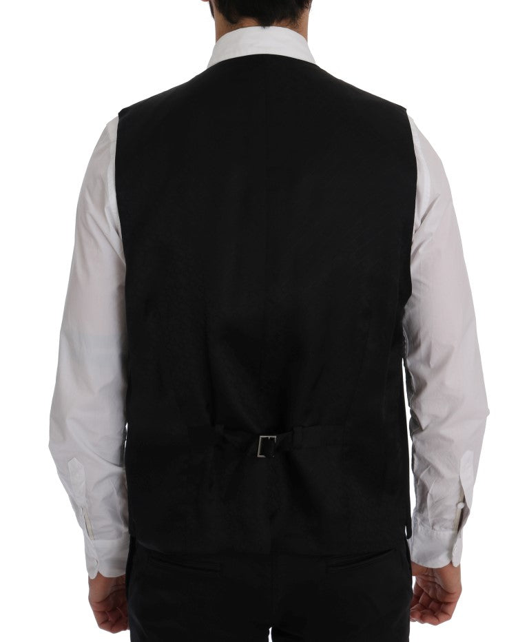 Dolce & Gabbana Elegant Striped Wool Blend Waistcoat Vest