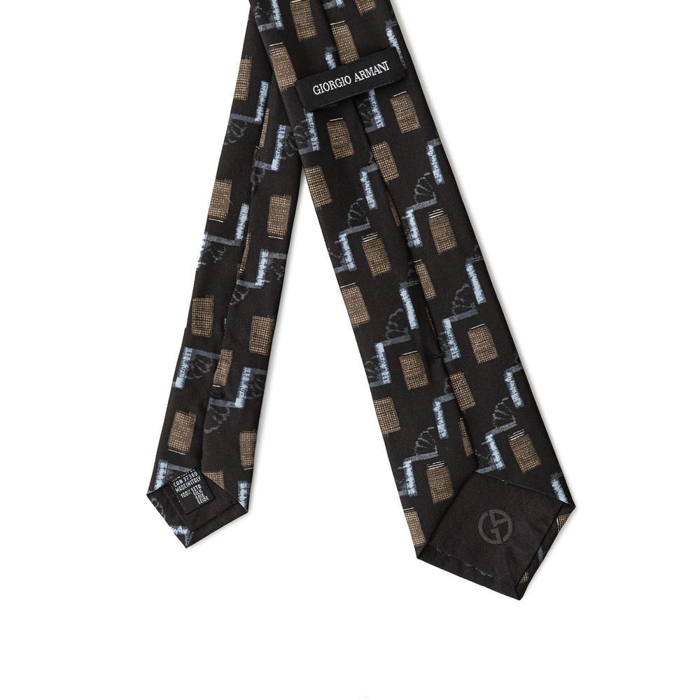 Giorgio Armani Black Silk Ties & Bowty