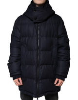 Dolce & Gabbana Black Nylon Hooded Puffer Men Coat Jacket