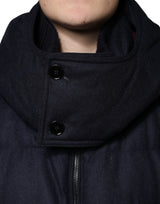 Dolce & Gabbana Black Nylon Hooded Puffer Men Coat Jacket