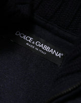 Dolce & Gabbana Black Nylon Hooded Puffer Men Coat Jacket