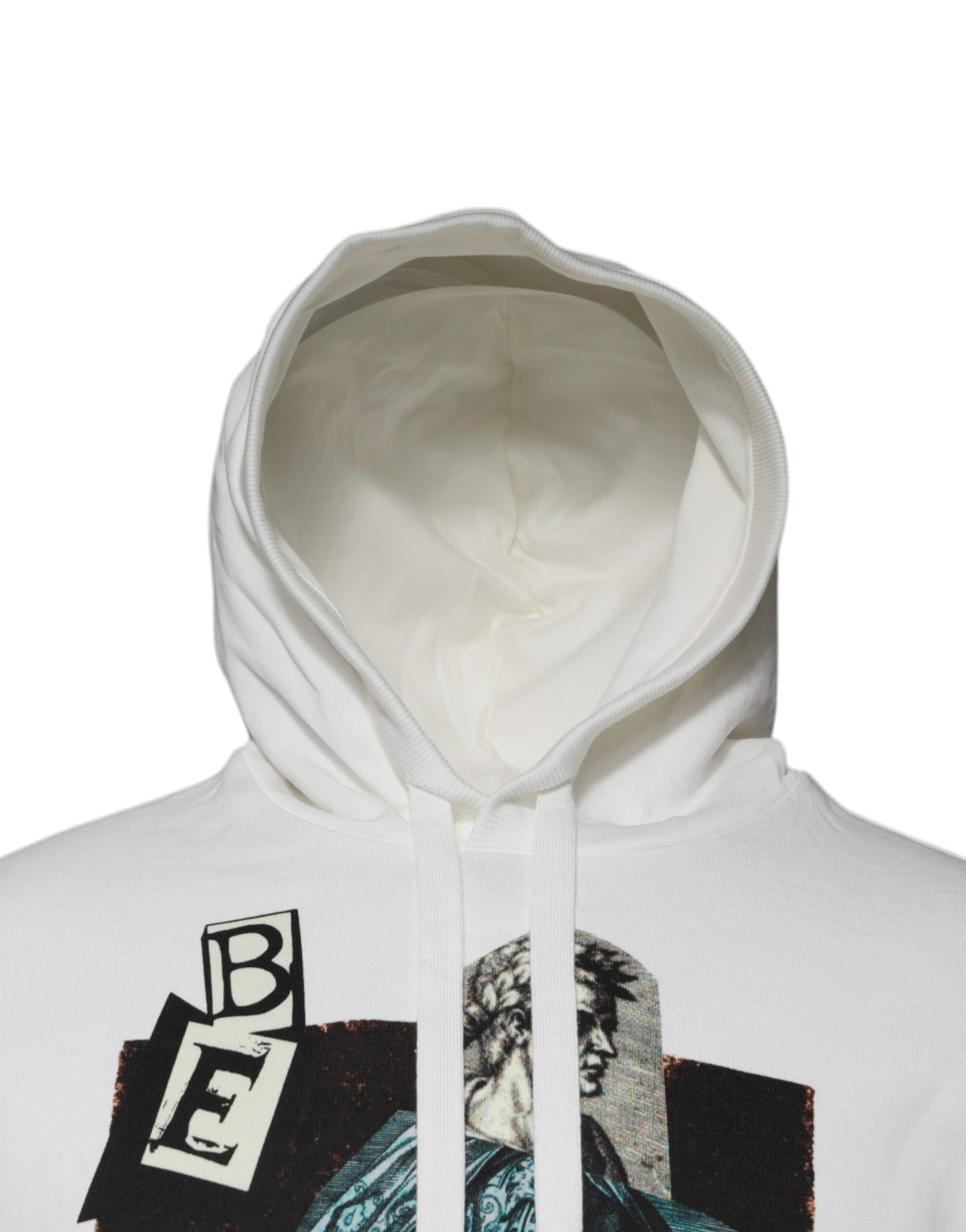 Dolce & Gabbana White Caesar Cotton Hooded Pullover Sweater