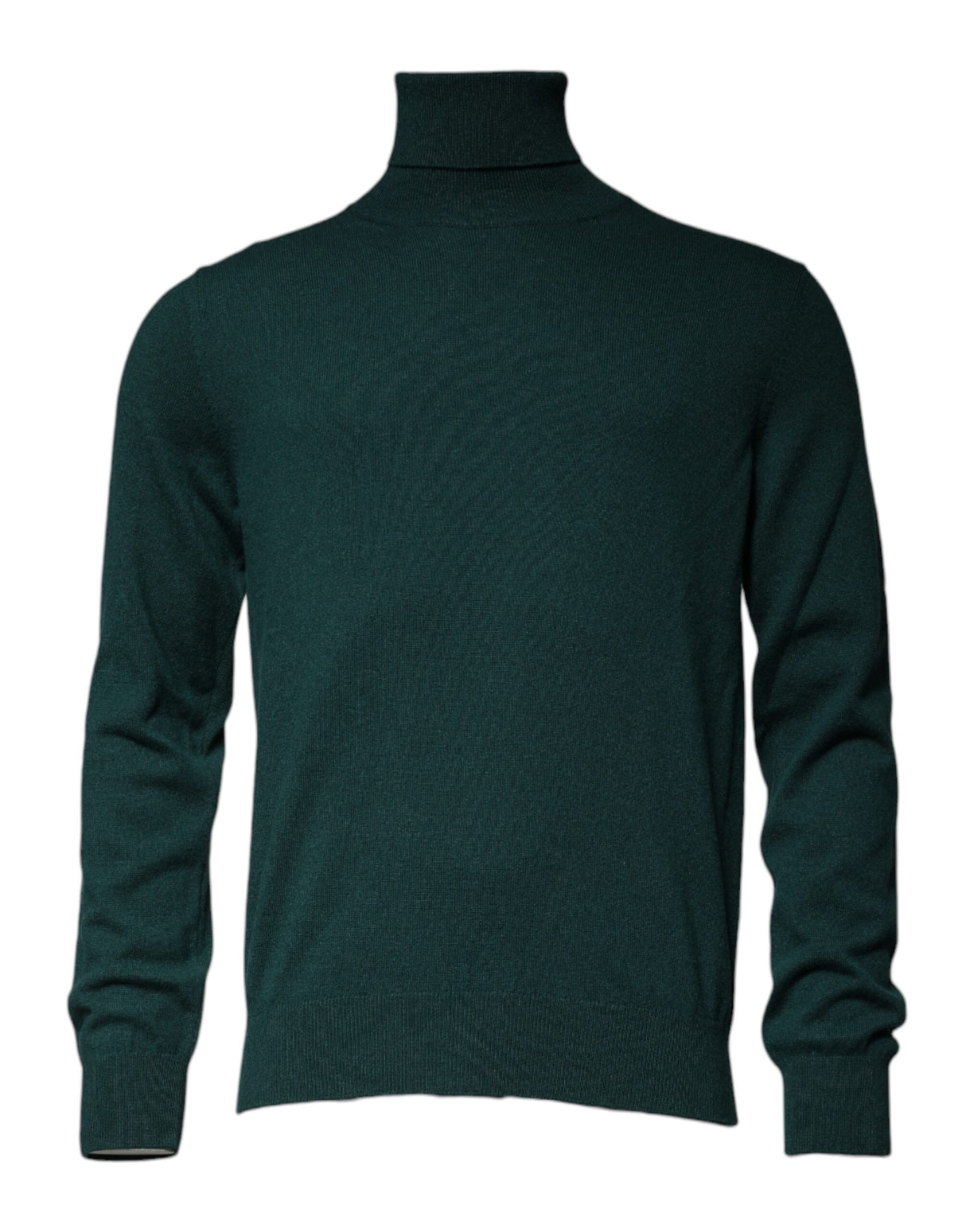 Dolce & Gabbana Green Cashmere Turtleneck Men Pullover Sweater