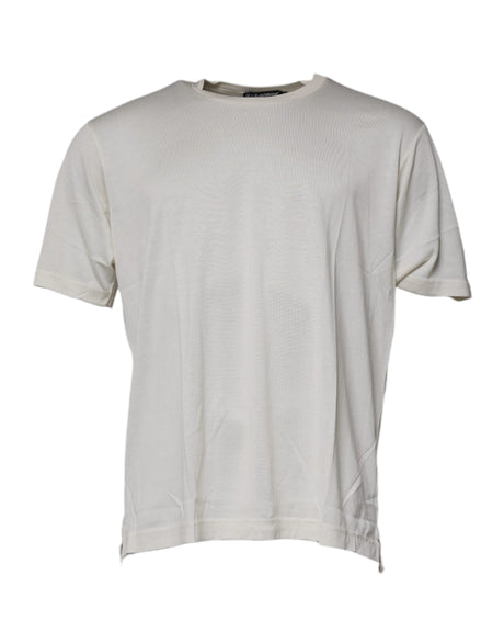 Dolce & Gabbana Off White Crew Neck Short Sleeve T-shirt