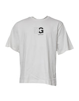 Dolce & Gabbana White DG Logo Crew Neck Short Sleeves T-shirt