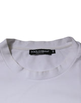 Dolce & Gabbana White DG Logo Crew Neck Short Sleeve T-shirt