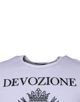 Dolce & Gabbana White Devozione Crew Neck Short Sleeve T-shirt