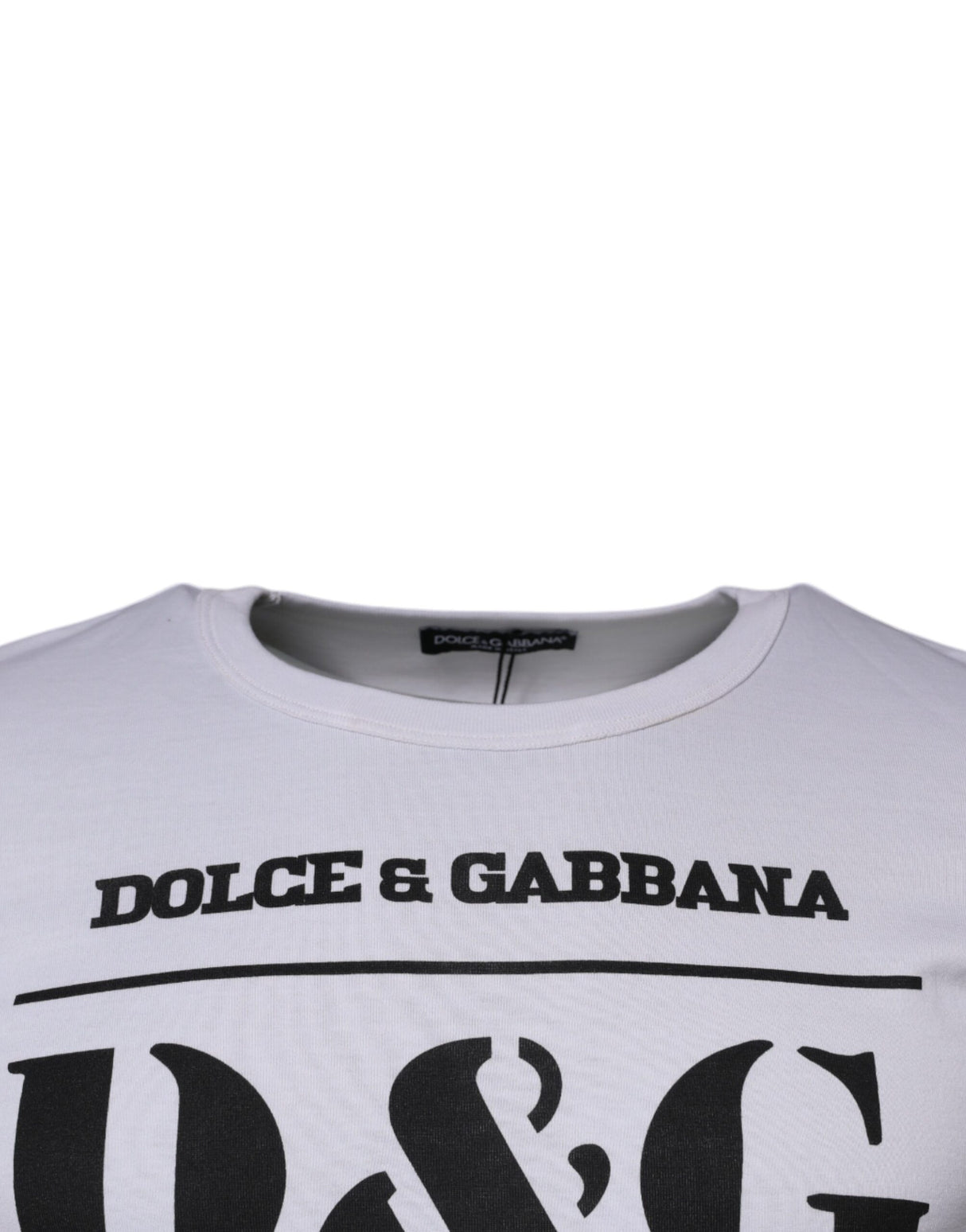 Dolce & Gabbana White D&G King Of Love Cotton Crew Neck T-shirt