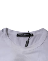 Dolce & Gabbana White Cotton Crew Neck Short Sleeves T-shirt