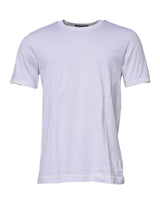 Dolce & Gabbana White Cotton Crew Neck Short Sleeves T-shirt