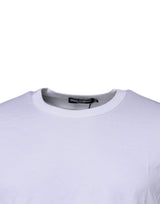 Dolce & Gabbana White Cotton Crew Neck Short Sleeves T-shirt