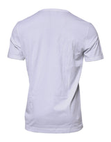 Dolce & Gabbana White Cotton Crew Neck Short Sleeves T-shirt