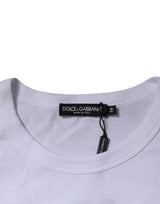 Dolce & Gabbana White Cotton Crew Neck Short Sleeve T-shirt