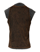 Dolce & Gabbana Brown Cotton Round Neck Sleeveless T-shirt