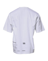 Dolce & Gabbana White DG Logo Cotton Crew Neck T-shirt