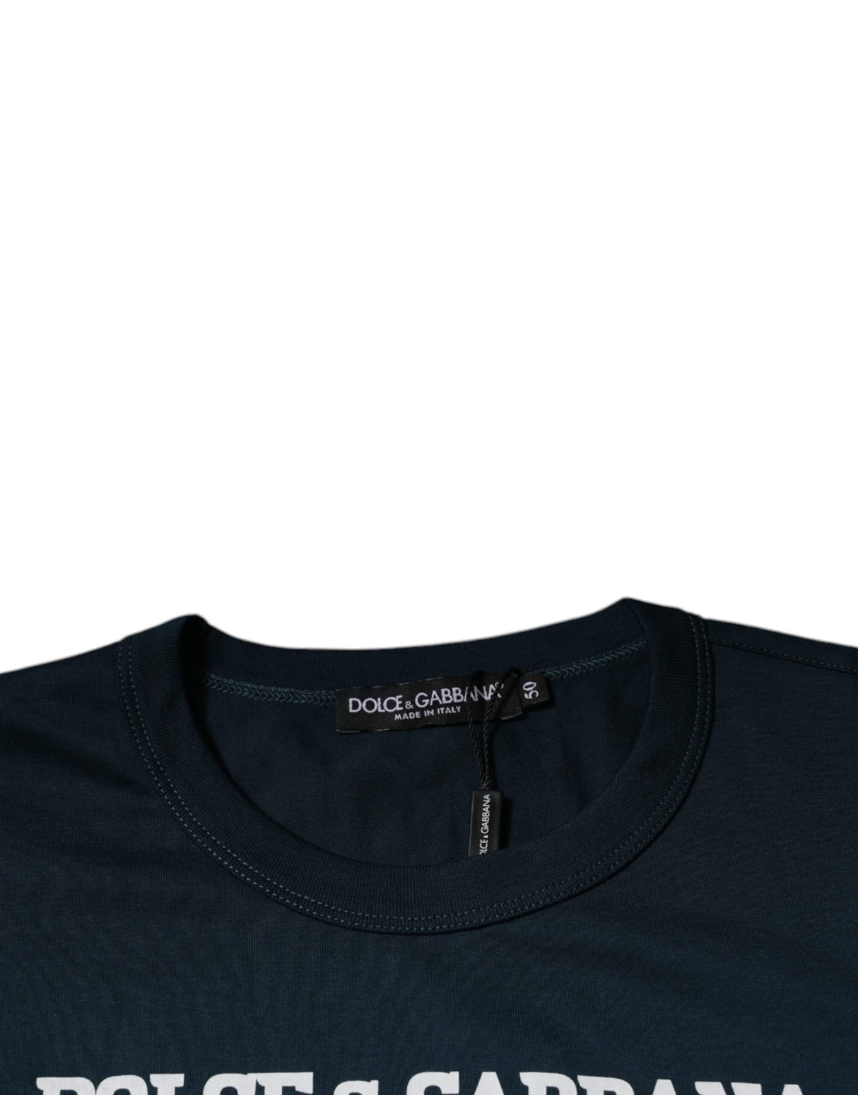 Dolce & Gabbana Dark Blue D&G King Of Love Crew Neck T-shirt