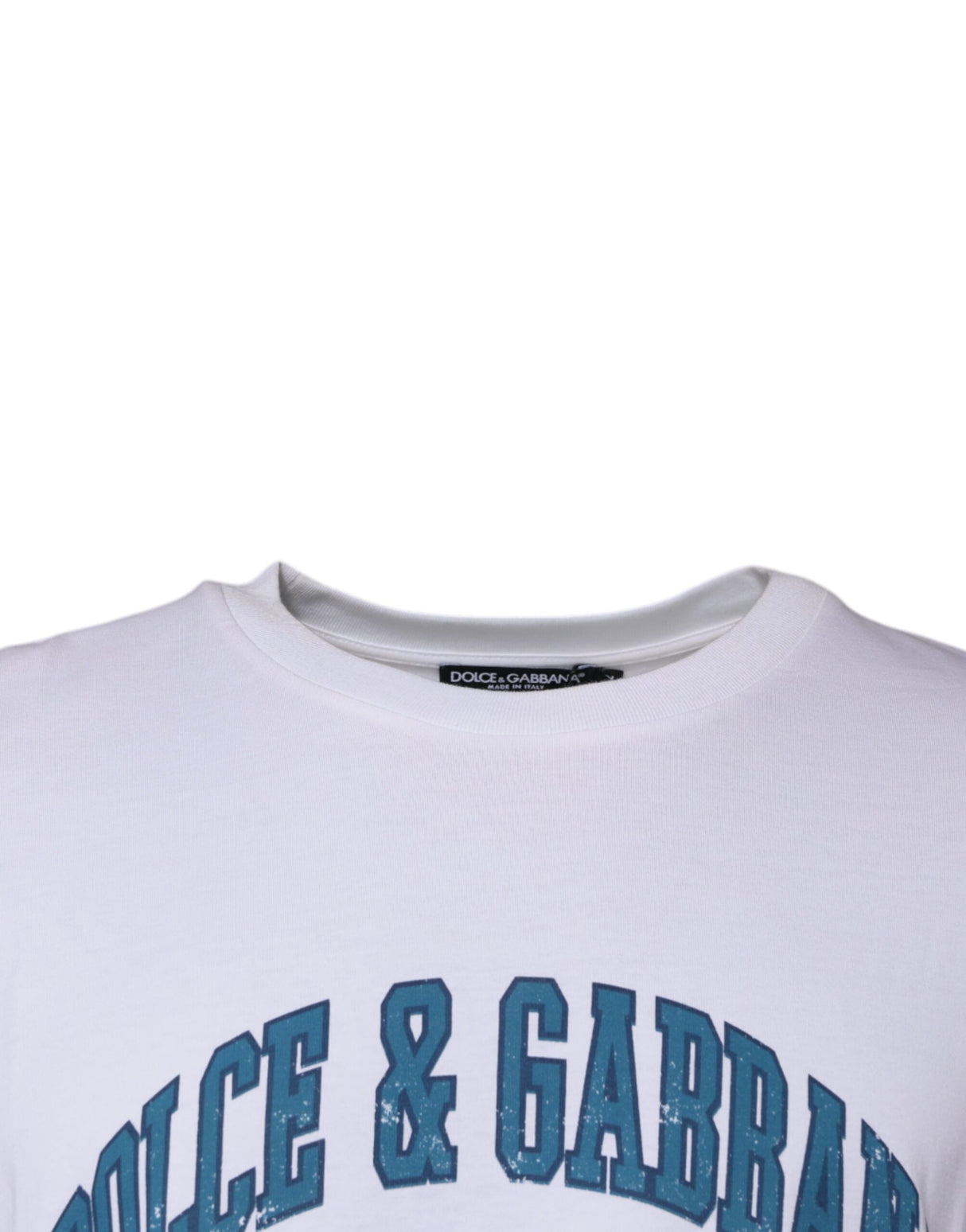 Dolce & Gabbana White DG Milano Cotton Crew Neck T-shirt