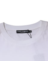 Dolce & Gabbana White DG Milano Cotton Crew Neck T-shirt