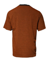 Dolce & Gabbana Brown DG Logo Cotton Crew Neck T-shirt