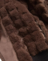 Bottega Veneta Brown Fur Lamb Shearling Coat Jacket