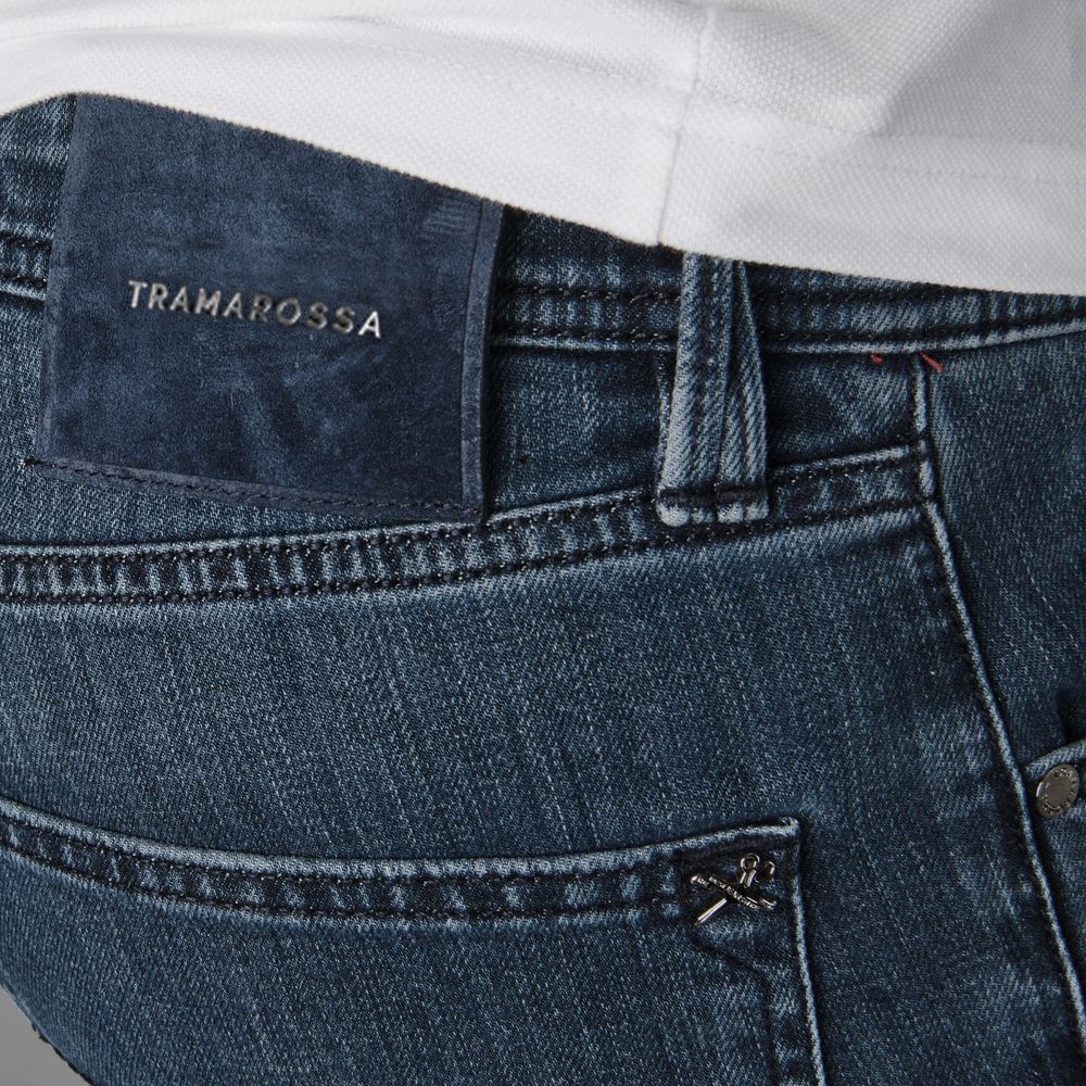 Tramarossa Blue Cotton Jeans & Pant