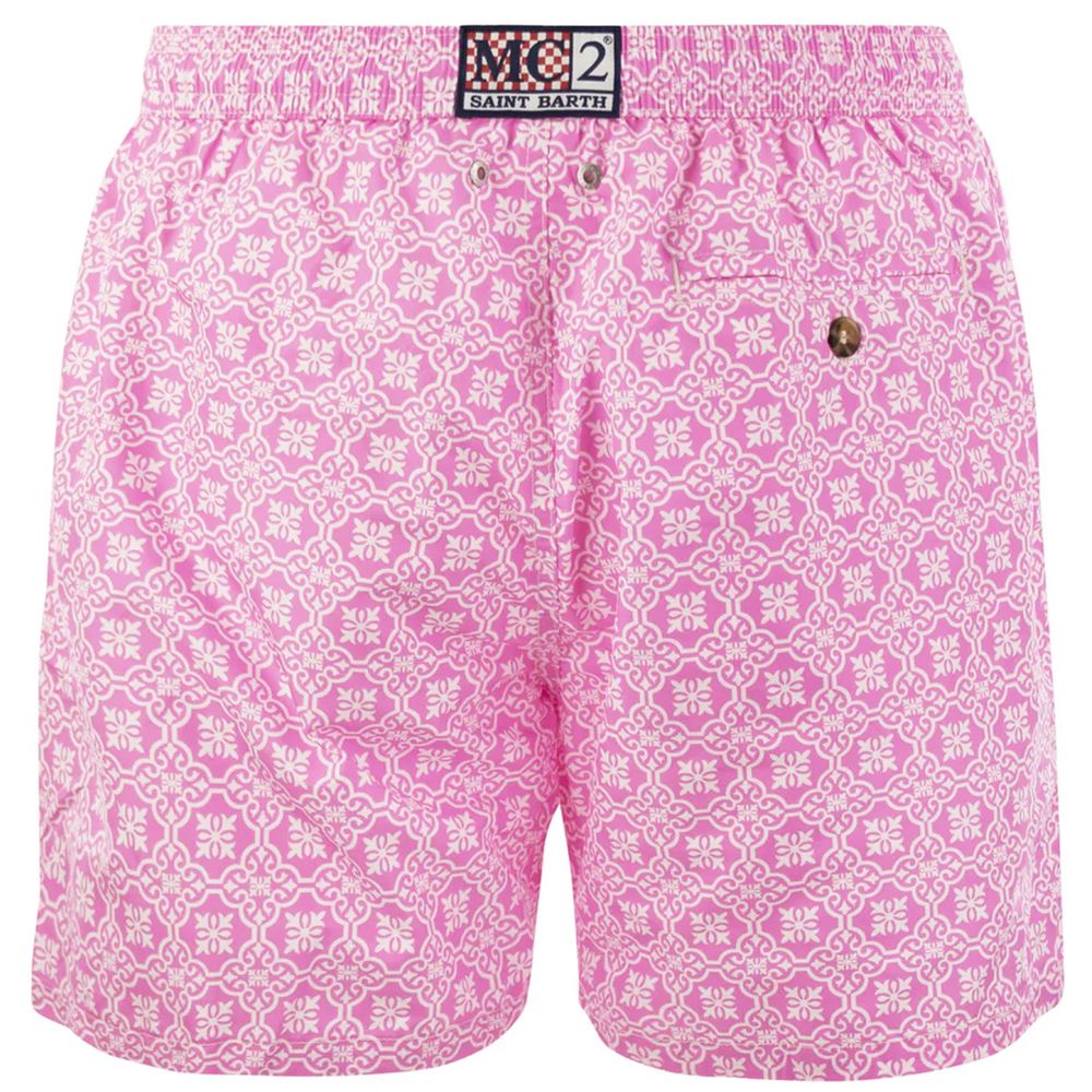 MC2 Saint Barth Pink Polyester Men's Swim Trunk