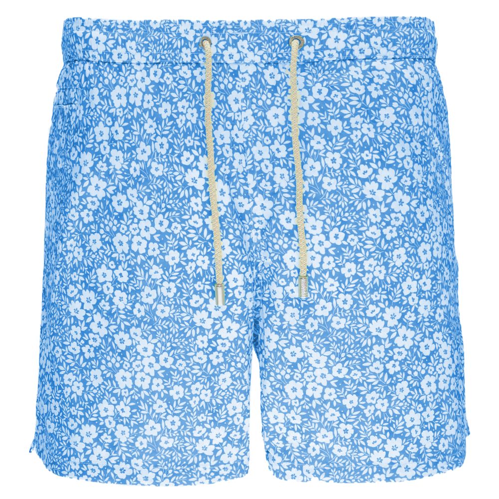 MC2 Saint Barth Light Blue Polyester Men Swim Trunks