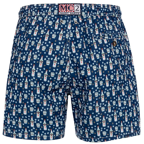 MC2 Saint Barth Blue Polyester Men Swim Trunk