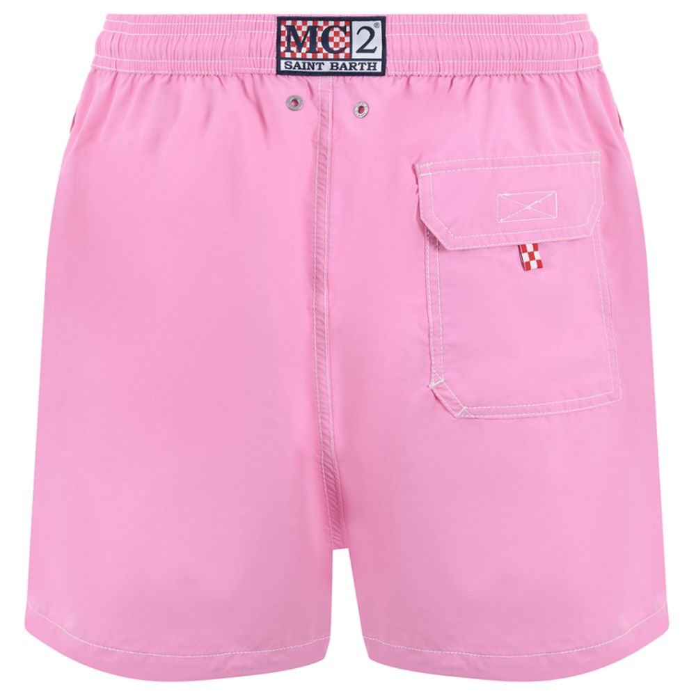 MC2 Saint Barth Pink Polyester Men's Swimwear Boxer