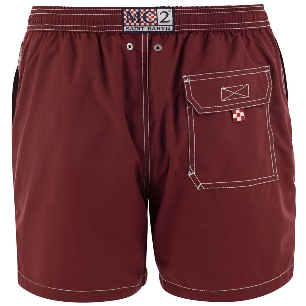 MC2 Saint Barth Red Polyester Men's Swimwear Trunk