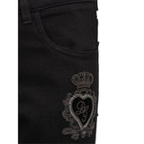 Dolce & Gabbana Black Cotton Jeans & Pant