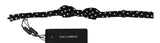 Dolce & Gabbana Black Polka Dots Adjustable Neck Bow Tie