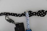 Dolce & Gabbana Black Polka Dots Adjustable Neck Bow Tie