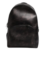 Dolce & Gabbana Bronze Leather School Travel Backpack Bag