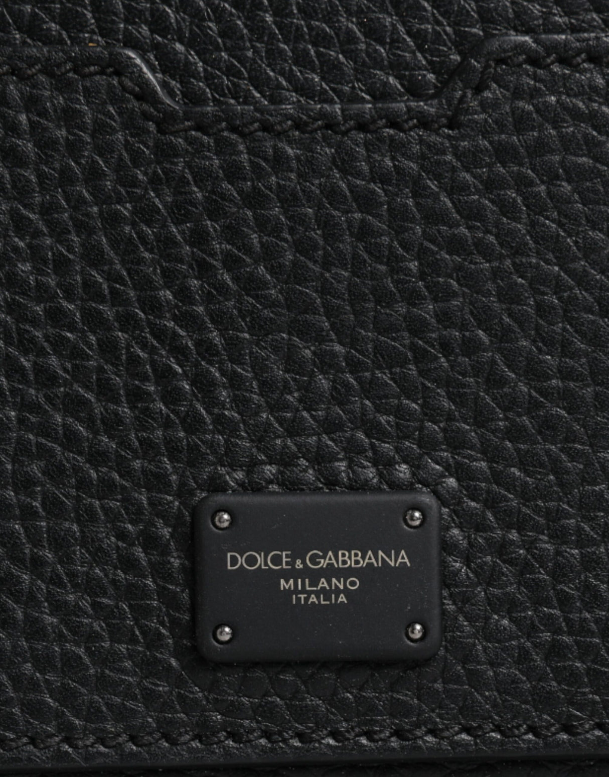 Dolce & Gabbana Black Calfskin Leather Messenger Crossbody Bag