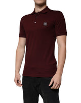 Dolce & Gabbana Maroon Collared Short Sleeves Polo T-shirt