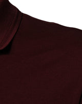 Dolce & Gabbana Maroon Collared Short Sleeves Polo T-shirt