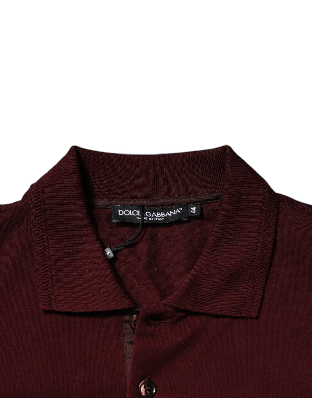 Dolce & Gabbana Maroon Collared Short Sleeves Polo T-shirt