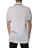 Dolce & Gabbana White Collared Short Sleeves Polo T-shirt